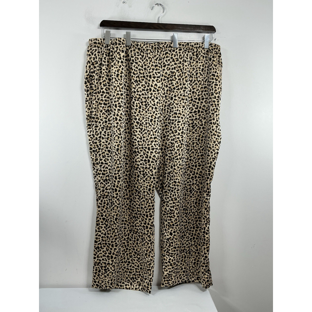 Womans NWT A New Day Leopard Print Pull On Lounge Pants Size 4 XR Brown